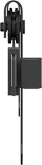 vidaXL - Ophangset - voor - minischuifdeur - 122 - cm - koolstofstaal - zwart