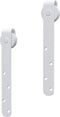 vidaXL - Ophangset - voor - minischuifdeur - 152 - cm - koolstofstaal - wit