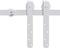 vidaXL - Ophangset - voor - minischuifdeur - 152 - cm - koolstofstaal - wit