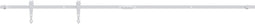 vidaXL - Ophangset - voor - minischuifdeur - 183 - cm - koolstofstaal - wit