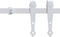 vidaXL - Ophangset - voor - minischuifdeur - 183 - cm - koolstofstaal - wit