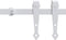 vidaXL - Ophangset - voor - minischuifdeur - 200 - cm - koolstofstaal - wit