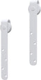 vidaXL - Ophangset - voor - minischuifdeur - 200 - cm - koolstofstaal - wit