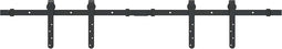 vidaXL - Ophangset - voor - schuifdeur - 122 - cm - koolstofstaal