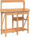 vidaXL - Oppotbank - met - schappen - massief - vurenhout - bruin