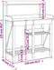 vidaXL - Oppotbank - met - schappen - massief - vurenhout - bruin