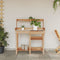vidaXL - Oppotbank - met - schappen - massief - vurenhout - bruin