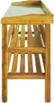 vidaXL - Oppottafel - met - 2 - schappen - massief - acaciahout - en - zink
