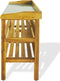 vidaXL - Oppottafel - met - 2 - schappen - massief - acaciahout - en - zink