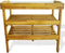 vidaXL - Oppottafel - met - 2 - schappen - massief - acaciahout - en - zink