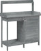 vidaXL - Oppottafel - met - kast - 110,5x45x124,5 - cm - massief - vurenhout - grijs