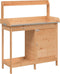 vidaXL - Oppottafel - met - kast - 110,5x45x124,5 - cm - massief - vurenhout - bruin