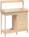 vidaXL - Oppottafel - met - kast - 110,5x45x124,5 - cm - massief - vurenhout