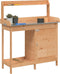 vidaXL - Oppottafel - met - kast - 110,5x45x124,5 - cm - massief - vurenhout - bruin