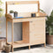 vidaXL - Oppottafel - met - kast - 110,5x45x124,5 - cm - massief - vurenhout