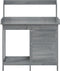 vidaXL - Oppottafel - met - kast - 110,5x45x124,5 - cm - massief - vurenhout - grijs