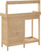 vidaXL - Oppottafel - met - kast - 110,5x45x124,5 - cm - massief - vurenhout