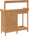 vidaXL - Oppottafel - met - kast - 110,5x45x124,5 - cm - massief - vurenhout - bruin