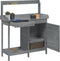 vidaXL - Oppottafel - met - kast - 110,5x45x124,5 - cm - massief - vurenhout - grijs