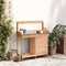 vidaXL - Oppottafel - met - kast - 110,5x45x124,5 - cm - massief - vurenhout - bruin