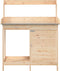 vidaXL - Oppottafel - met - kast - 110,5x45x124,5 - cm - massief - vurenhout