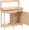 vidaXL - Oppottafel - met - kast - 110,5x45x124,5 - cm - massief - vurenhout