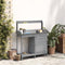 vidaXL - Oppottafel - met - kast - 110,5x45x124,5 - cm - massief - vurenhout - grijs