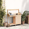 vidaXL - Oppottafel - met - kast - 110,5x45x124,5 - cm - massief - vurenhout