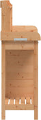 vidaXL - Oppottafel - met - kast - 110,5x45x124,5 - cm - massief - vurenhout - bruin