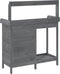 vidaXL - Oppottafel - met - kast - 110,5x45x124,5 - cm - massief - vurenhout - grijs