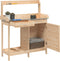 vidaXL - Oppottafel - met - kast - 110,5x45x124,5 - cm - massief - vurenhout
