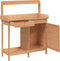 vidaXL - Oppottafel - met - kast - 110,5x45x124,5 - cm - massief - vurenhout - bruin