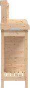 vidaXL - Oppottafel - met - kast - 110,5x45x124,5 - cm - massief - vurenhout