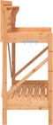 vidaXL - Oppottafel - met - latwerk - massief - vurenhout - bruin