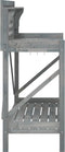 vidaXL - Oppottafel - met - latwerk - massief - vurenhout - grijs