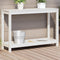 vidaXL - Oppottafel - met - schap - 108x35x75 - cm - massief - grenenhout - wit