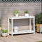 vidaXL - Oppottafel - met - schap - 108x35x75 - cm - massief - grenenhout - wit