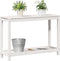 vidaXL - Oppottafel - met - schap - 108x35x75 - cm - massief - grenenhout - wit