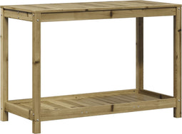 vidaXL - Oppottafel - met - schap - 108x50x75 - cm - geïmpregneerd - grenenhout