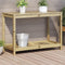 vidaXL - Oppottafel - met - schap - 108x50x75 - cm - geïmpregneerd - grenenhout
