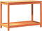 vidaXL - Oppottafel - met - schap - 108x50x75 - cm - massief - grenenhout - wasbruin
