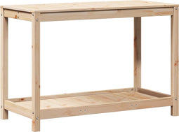vidaXL - Oppottafel - met - schap - 108x50x75 - cm - massief - grenenhout