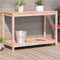 vidaXL - Oppottafel - met - schap - 108x50x75 - cm - massief - douglashout