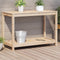 vidaXL - Oppottafel - met - schap - 108x50x75 - cm - massief - grenenhout