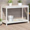 vidaXL - Oppottafel - met - schap - 108x50x75 - cm - massief - grenenhout - wit