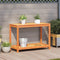 vidaXL - Oppottafel - met - schap - 108x50x75 - cm - massief - grenenhout - wasbruin