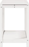 vidaXL - Oppottafel - met - schap - 108x50x75 - cm - massief - grenenhout - wit