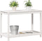 vidaXL - Oppottafel - met - schap - 108x50x75 - cm - massief - grenenhout - wit