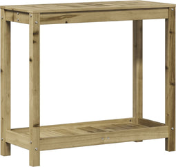 vidaXL - Oppottafel - met - schap - 82,5x35x75 - cm - geïmpregneerd - grenenhout
