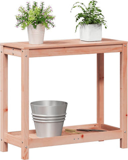 vidaXL - Oppottafel - met - schap - 82,5x35x75 - cm - massief - douglashout